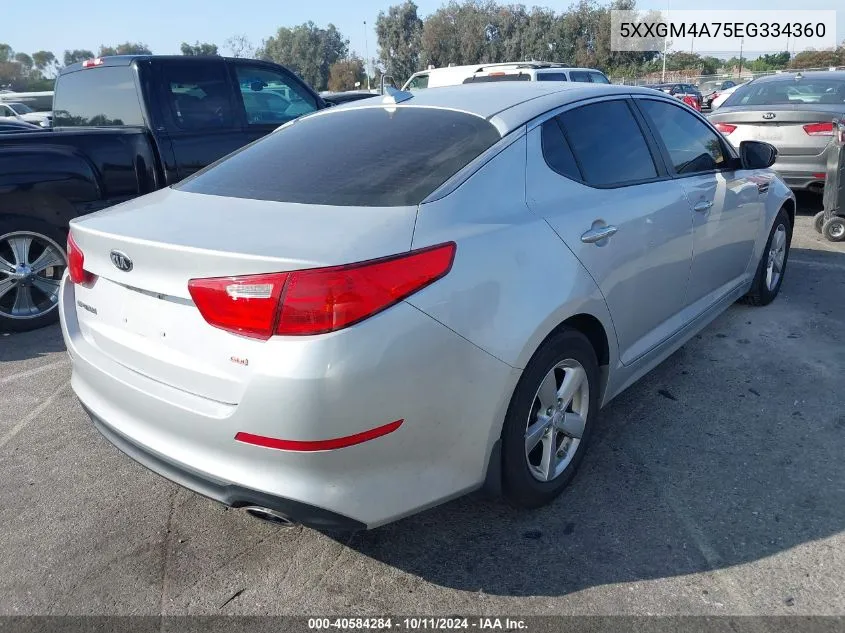 5XXGM4A75EG334360 2014 Kia Optima Lx