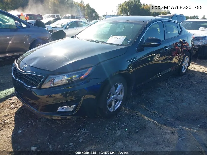 2014 Kia Optima Lx VIN: 5XXGM4A76EG301755 Lot: 40591345