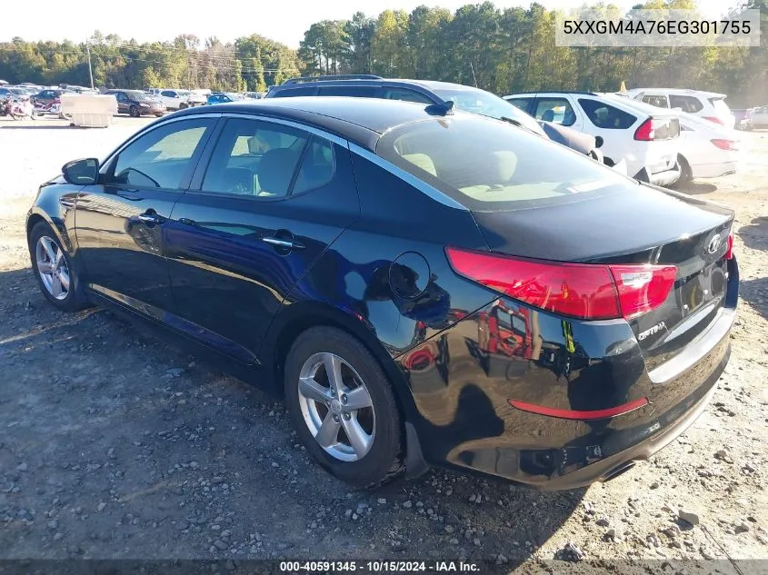 2014 Kia Optima Lx VIN: 5XXGM4A76EG301755 Lot: 40591345