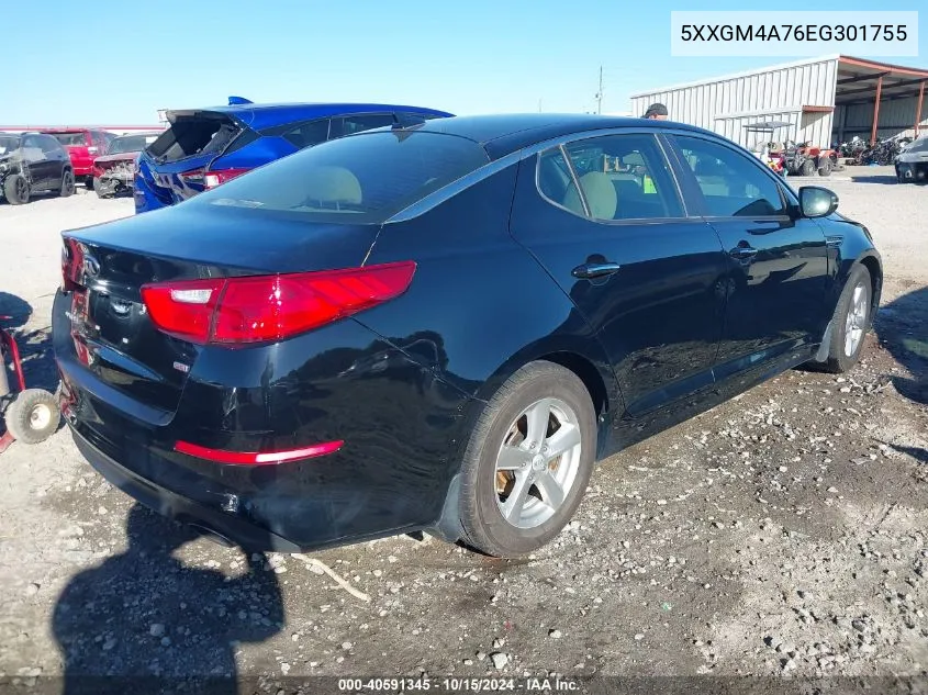 2014 Kia Optima Lx VIN: 5XXGM4A76EG301755 Lot: 40591345