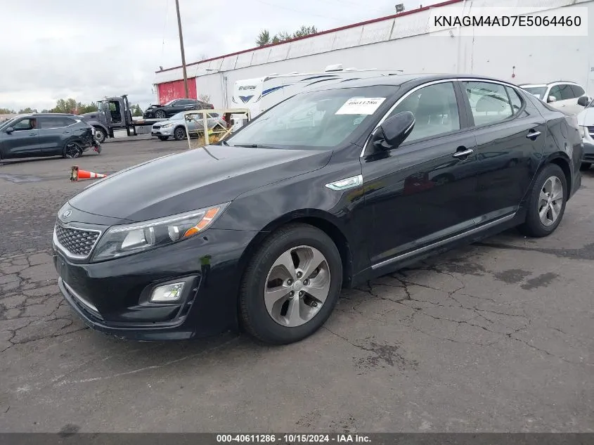 2014 Kia Optima Hybrid Lx VIN: KNAGM4AD7E5064460 Lot: 40611286