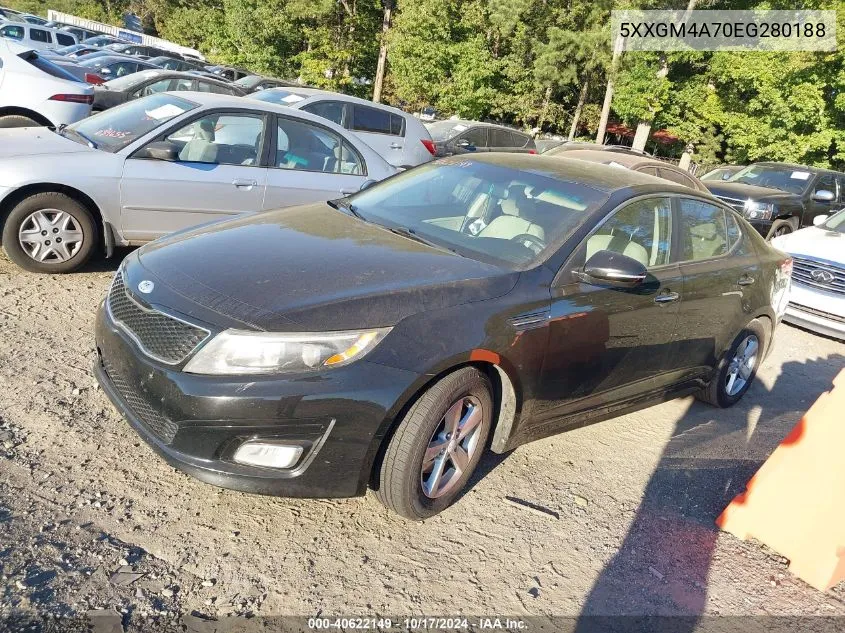 5XXGM4A70EG280188 2014 Kia Optima Lx