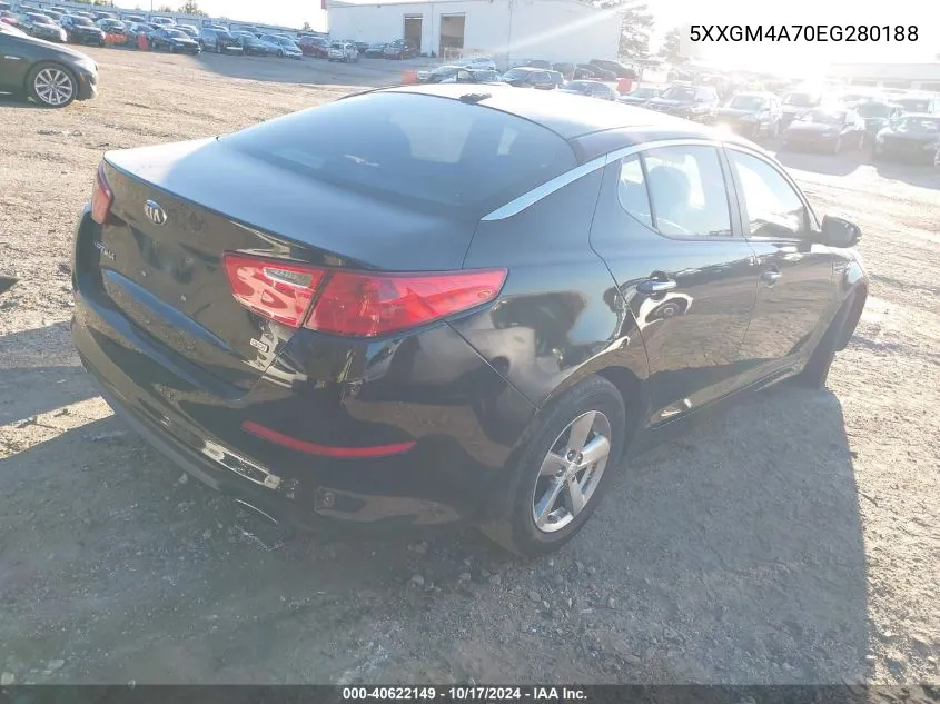 5XXGM4A70EG280188 2014 Kia Optima Lx