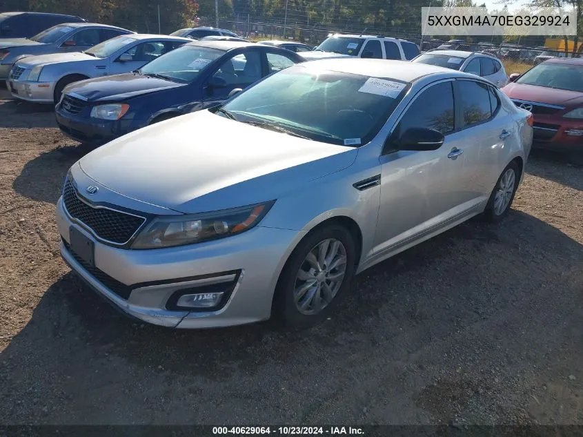 2014 Kia Optima Lx VIN: 5XXGM4A70EG329924 Lot: 40629064