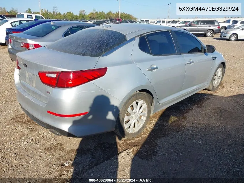 2014 Kia Optima Lx VIN: 5XXGM4A70EG329924 Lot: 40629064