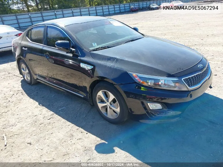 2014 Kia Optima Hybrid Lx VIN: KNAGM4AD9E5067294 Lot: 40636802