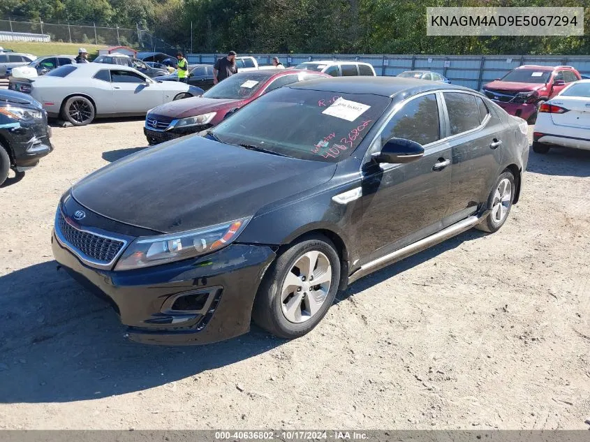 2014 Kia Optima Hybrid Lx VIN: KNAGM4AD9E5067294 Lot: 40636802