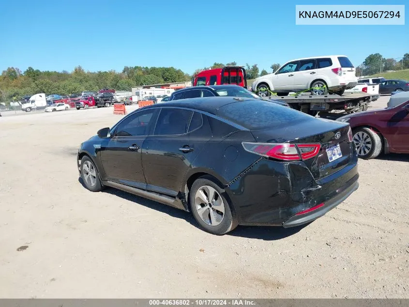 KNAGM4AD9E5067294 2014 Kia Optima Hybrid Lx