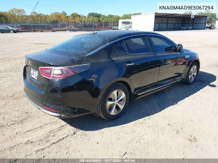 2014 Kia Optima Hybrid Lx VIN: KNAGM4AD9E5067294 Lot: 40636802