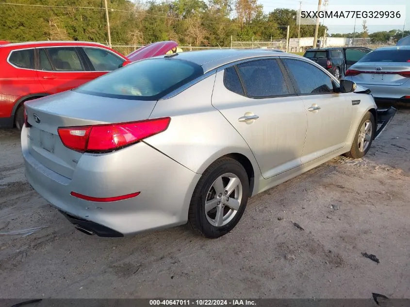 2014 Kia Optima Lx VIN: 5XXGM4A77EG329936 Lot: 40647011