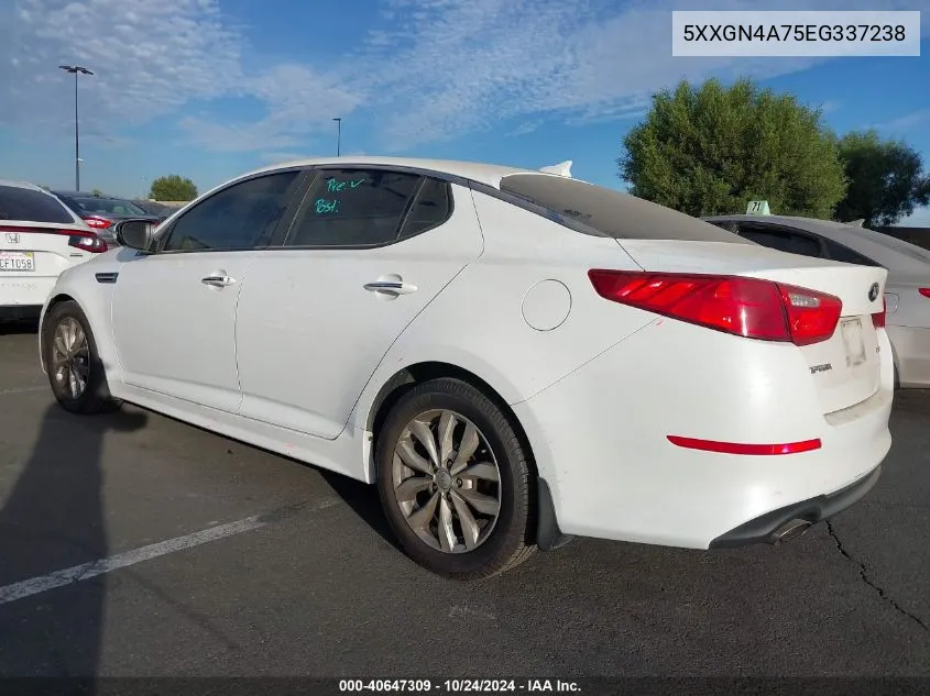 2014 Kia Optima Ex VIN: 5XXGN4A75EG337238 Lot: 40647309