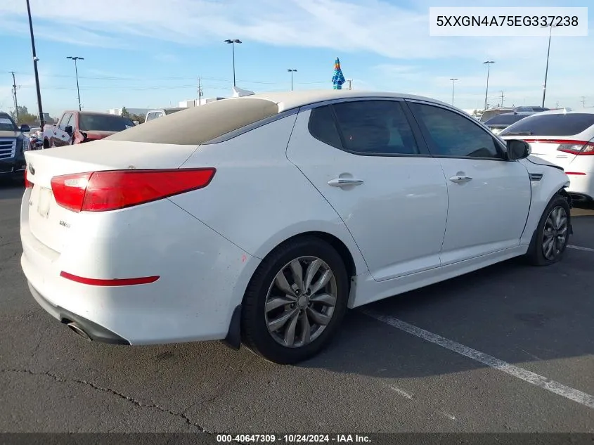 2014 Kia Optima Ex VIN: 5XXGN4A75EG337238 Lot: 40647309