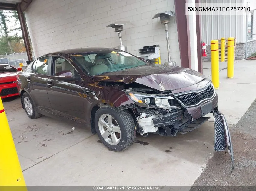 2014 Kia Optima Lx VIN: 5XXGM4A71EG267210 Lot: 40648716