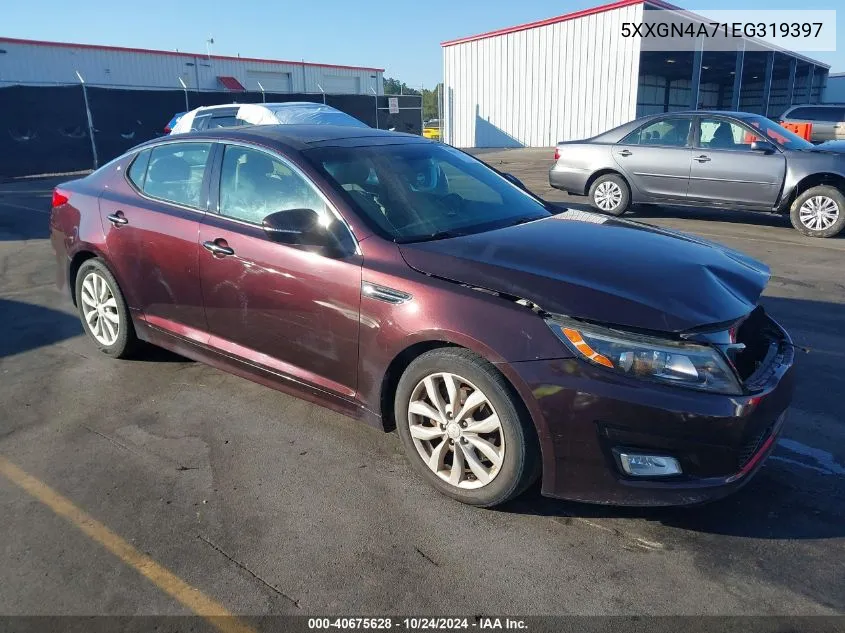 2014 Kia Optima Ex VIN: 5XXGN4A71EG319397 Lot: 40675628