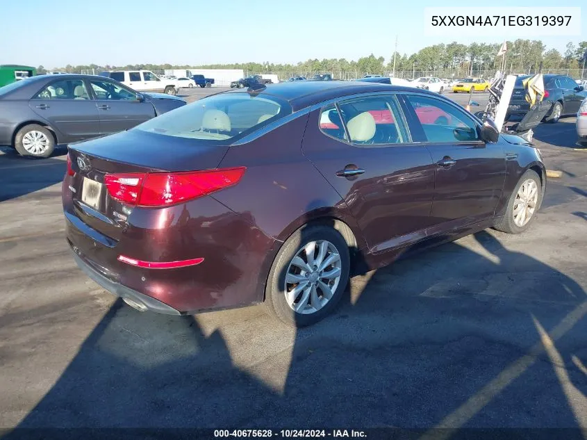 2014 Kia Optima Ex VIN: 5XXGN4A71EG319397 Lot: 40675628