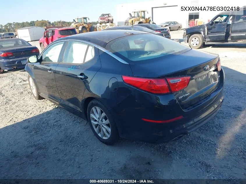 2014 Kia Optima Ex VIN: 5XXGN4A78EG302418 Lot: 40689331