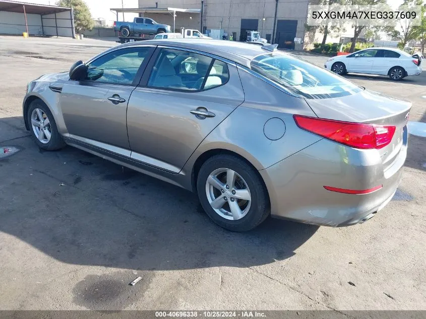 2014 Kia Optima Lx VIN: 5XXGM4A7XEG337609 Lot: 40696338