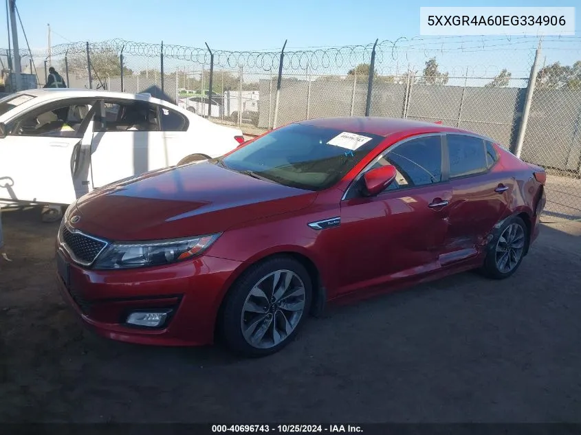 2014 Kia Optima Sx Turbo VIN: 5XXGR4A60EG334906 Lot: 40696743