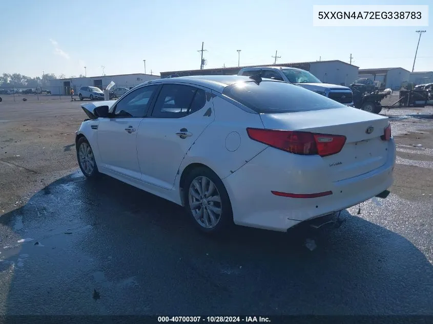 2014 Kia Optima Ex VIN: 5XXGN4A72EG338783 Lot: 40700307