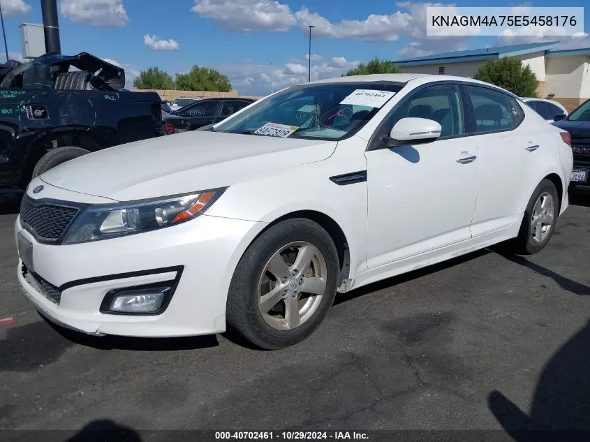 2014 Kia Optima Lx VIN: KNAGM4A75E5458176 Lot: 40702461