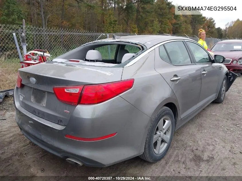 2014 Kia Optima Lx VIN: 5XXGM4A74EG295504 Lot: 40720357