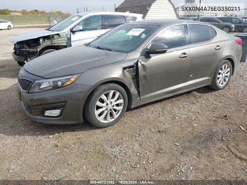 2014 Kia Optima Ex VIN: 5XXGN4A76EG350211 Lot: 40721592