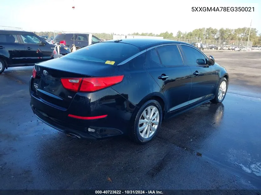 2014 Kia Optima Lx VIN: 5XXGM4A78EG350021 Lot: 40723622