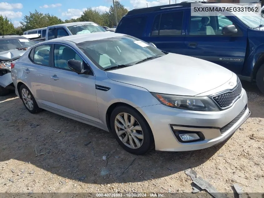 2014 Kia Optima Lx VIN: 5XXGM4A74EG331062 Lot: 40726983