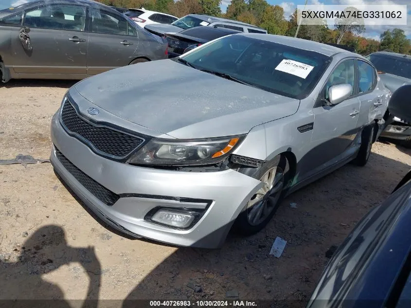 2014 Kia Optima Lx VIN: 5XXGM4A74EG331062 Lot: 40726983