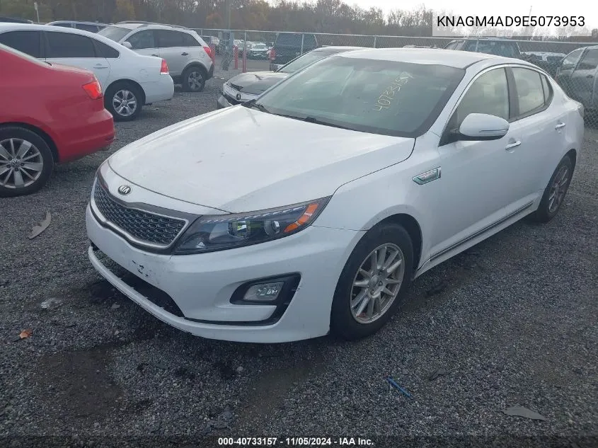 2014 Kia Optima Hybrid Lx VIN: KNAGM4AD9E5073953 Lot: 40733157