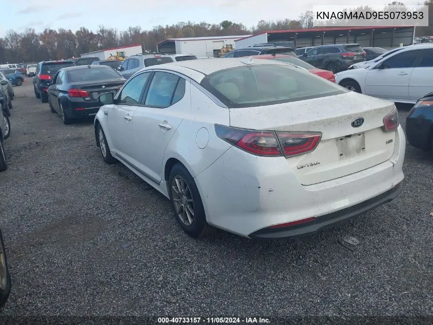 2014 Kia Optima Hybrid Lx VIN: KNAGM4AD9E5073953 Lot: 40733157