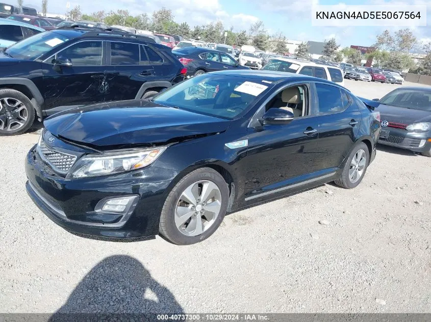 2014 Kia Optima Hybrid Ex VIN: KNAGN4AD5E5067564 Lot: 40737300