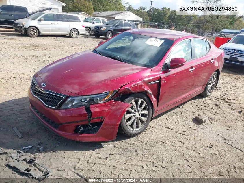 2014 Kia Optima Ex VIN: 5XXGN4A70EG294850 Lot: 40744923