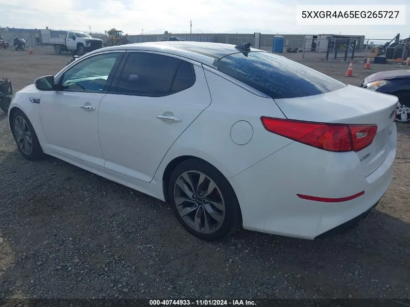 2014 Kia Optima Sx Turbo VIN: 5XXGR4A65EG265727 Lot: 40744933