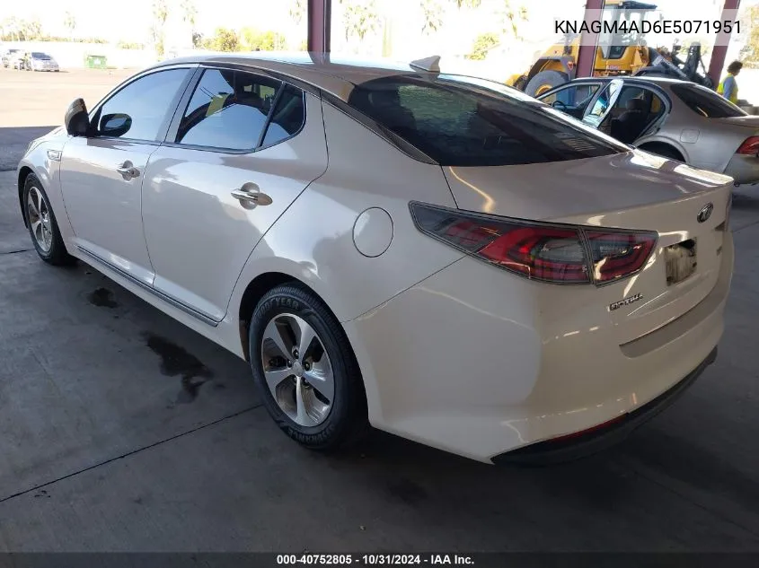 2014 Kia Optima Hybrid Lx VIN: KNAGM4AD6E5071951 Lot: 40752805