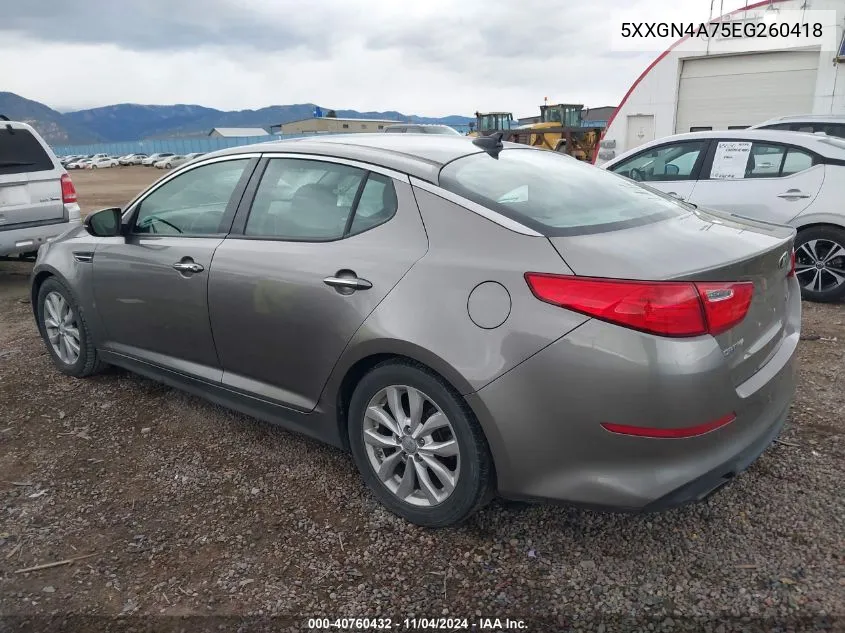 2014 Kia Optima Ex VIN: 5XXGN4A75EG260418 Lot: 40760432