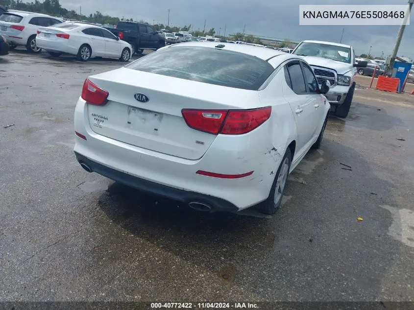 2014 Kia Optima Lx VIN: KNAGM4A76E5508468 Lot: 40772422