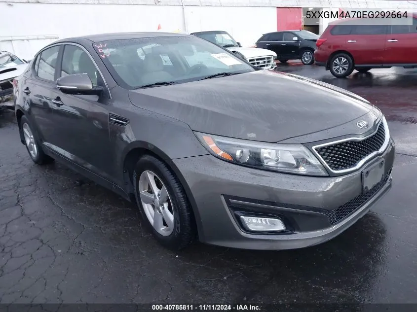 2014 Kia Optima Lx VIN: 5XXGM4A70EG292664 Lot: 40785811