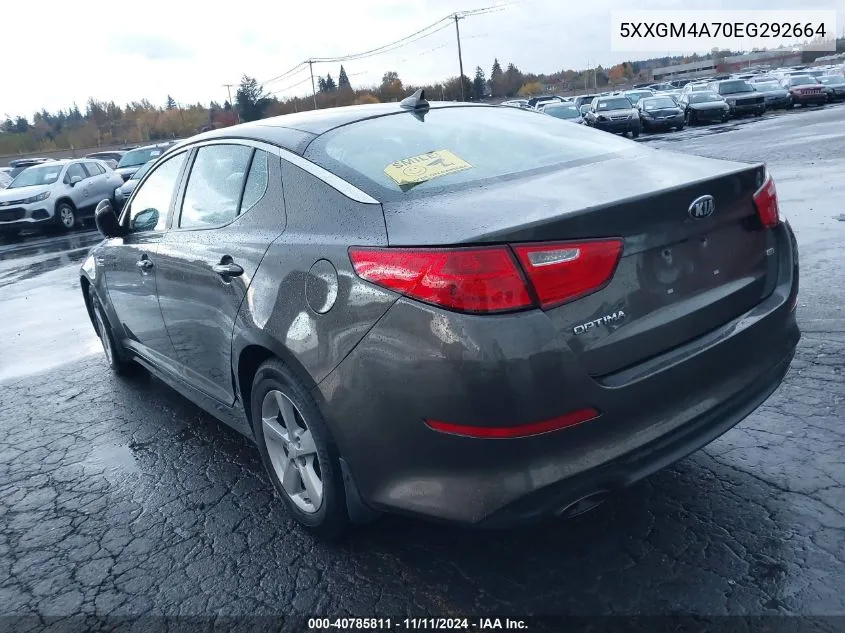 2014 Kia Optima Lx VIN: 5XXGM4A70EG292664 Lot: 40785811