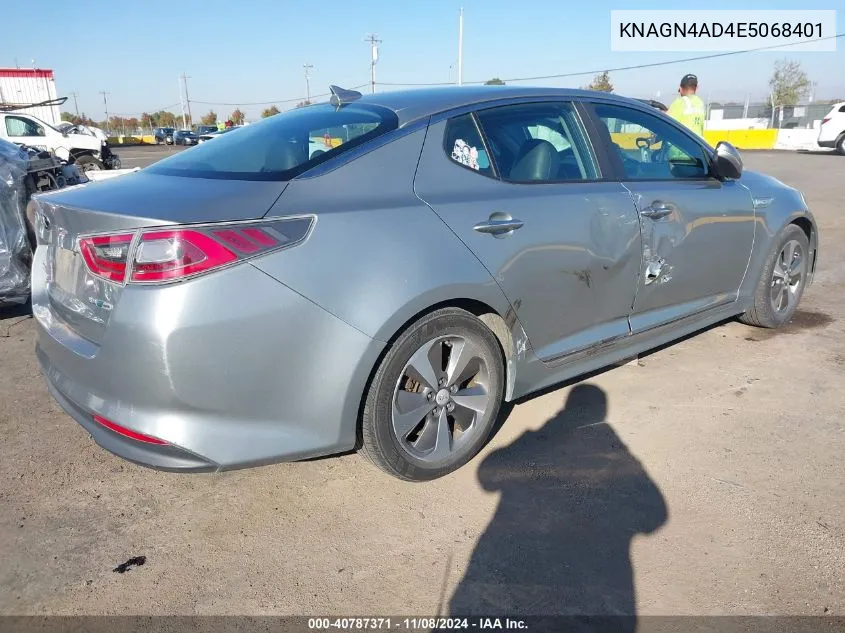 2014 Kia Optima Hybrid Ex VIN: KNAGN4AD4E5068401 Lot: 40787371