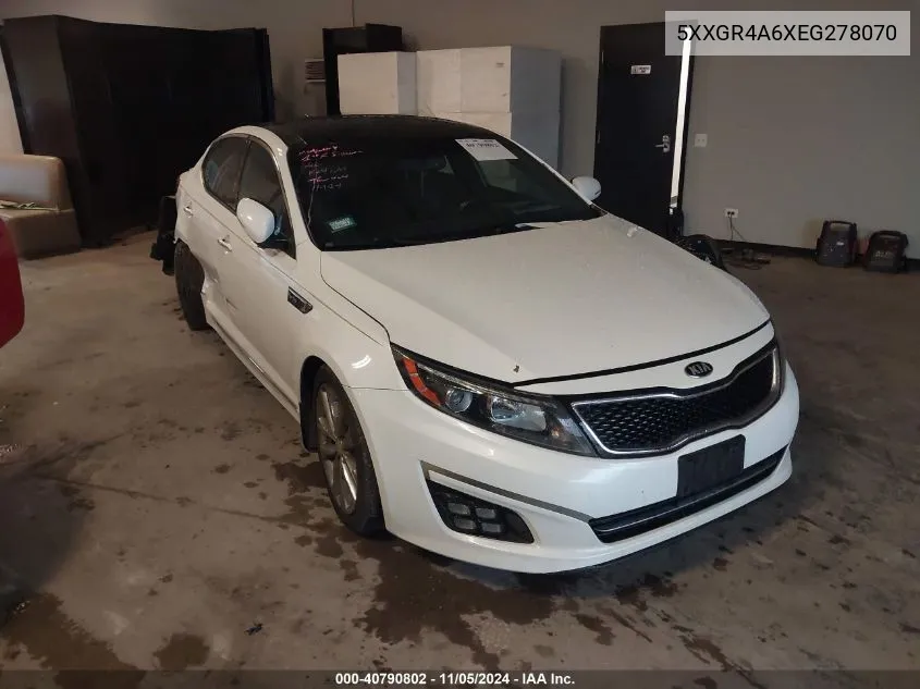 2014 Kia Optima Sxl Turbo VIN: 5XXGR4A6XEG278070 Lot: 40790802