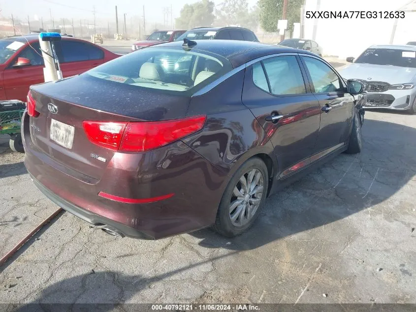 2014 Kia Optima Ex VIN: 5XXGN4A77EG312633 Lot: 40792121