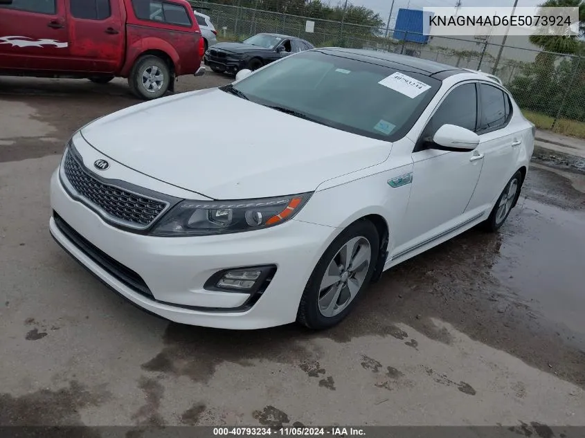 2014 Kia Optima Hybrid Ex VIN: KNAGN4AD6E5073924 Lot: 40793234