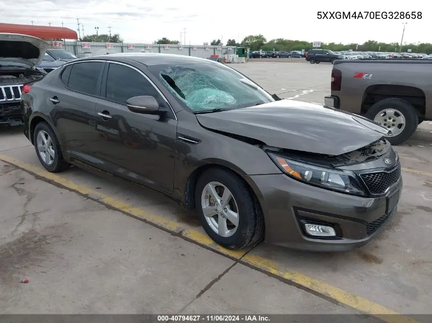 2014 Kia Optima Lx VIN: 5XXGM4A70EG328658 Lot: 40794627