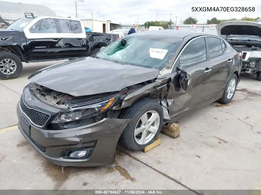 2014 Kia Optima Lx VIN: 5XXGM4A70EG328658 Lot: 40794627