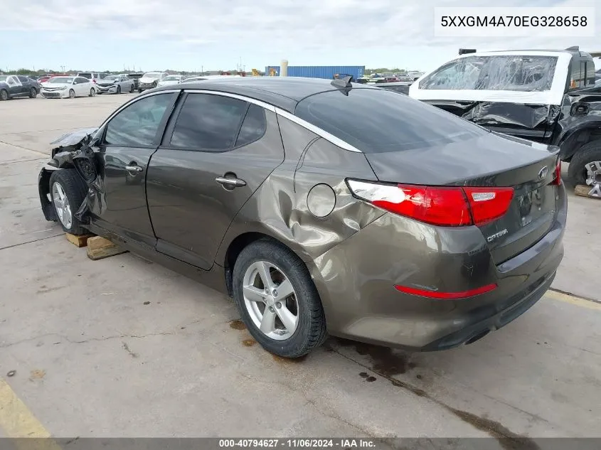 2014 Kia Optima Lx VIN: 5XXGM4A70EG328658 Lot: 40794627