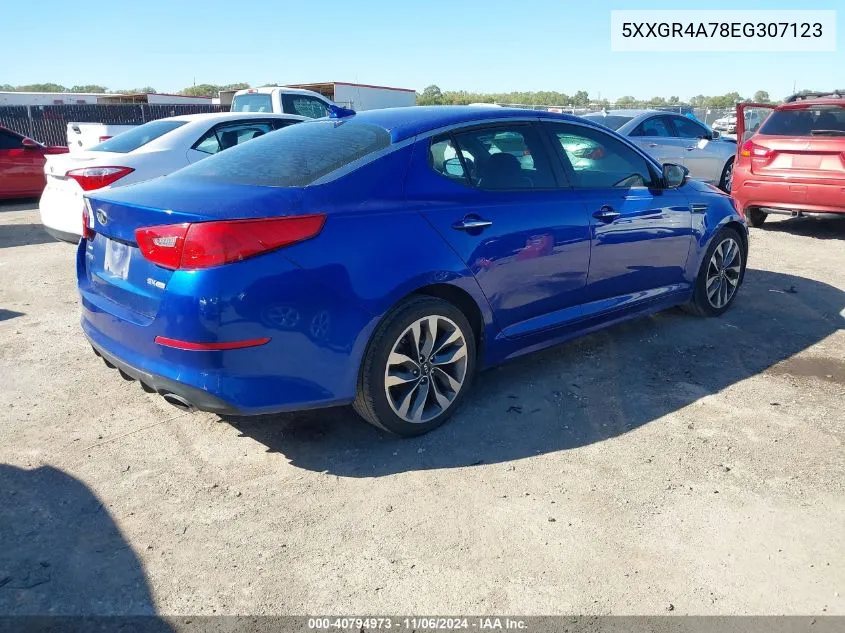 2014 Kia Optima Sx VIN: 5XXGR4A78EG307123 Lot: 40794973