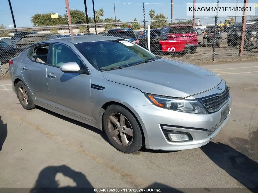 2014 Kia Optima Lx VIN: KNAGM4A71E5480501 Lot: 40796938