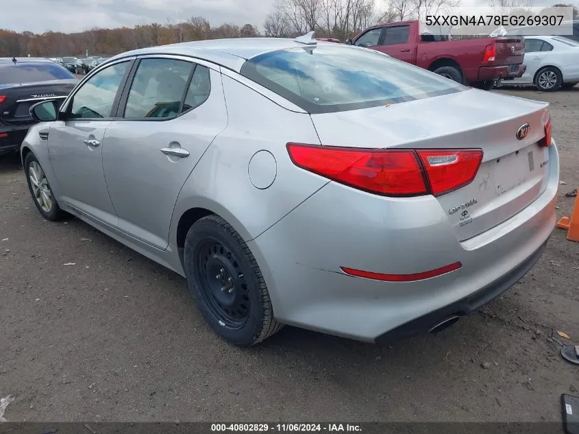 2014 Kia Optima Ex VIN: 5XXGN4A78EG269307 Lot: 40802829