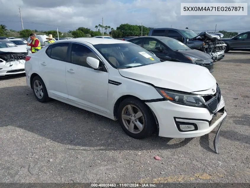 2014 Kia Optima Lx VIN: 5XXGM4A71EG267871 Lot: 40808463